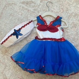 Toddler girl tutu Sailor dress size xs fits 2-3t